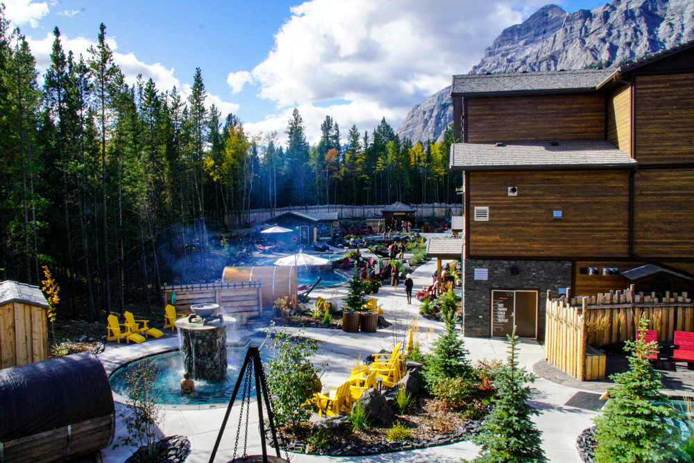 Spa day and relaxation at Pomeroy Kananakis Mountain Lodge Nordic Spa just outside Banff National Park. 